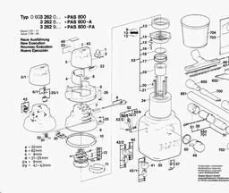 Bosch All Purpose Vacuum Cleane PAS 800 A spare parts