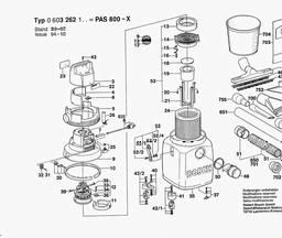 Bosch All Purpose Vacuum Cleane PAS 800-X spare parts