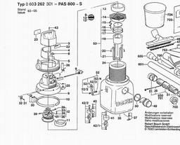 Bosch Vaccum Cleaner PAS 800-S spare parts