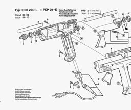 Bosch Glue Gun PKP 20 E spare parts