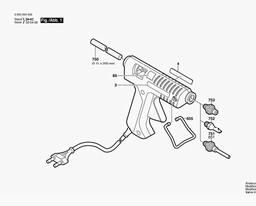 Bosch Glue Gun PKP 18 E spare parts