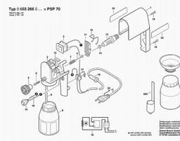 Bosch Spray Gun PSP 70 spare parts