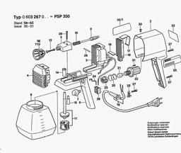 Bosch Spray Gun PSP 350 spare parts