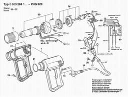 Bosch Hot Air Gun PHG 520 spare parts