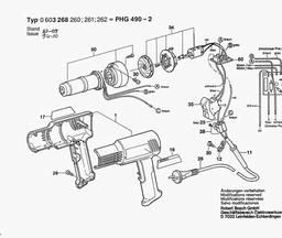 Bosch Hot Air Gun PHG 490-2 spare parts