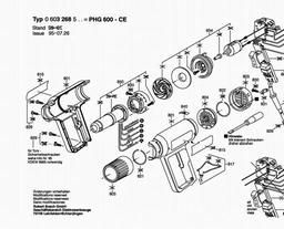 Bosch Hot Air Gun PHG 600 CE spare parts