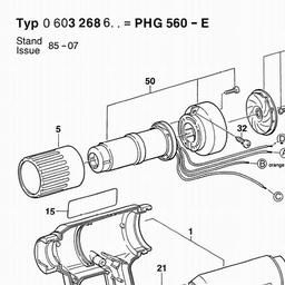 Bosch Hot Air Gun PHG 560-E spare parts