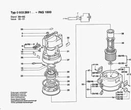 Bosch All Purpose Vacuum Cleane PAS 1000 spare parts