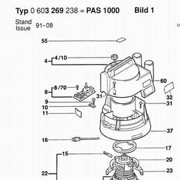 Bosch All Purpose Vacuum Cleane PAS 1000 spare parts