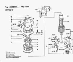 Bosch All Purpose Vacuum Cleane PAS 900 F spare parts