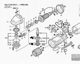 Bosch Angle Grinder PWS 550 spare parts