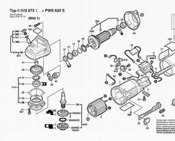 Bosch Angle Grinder PWS 620 S spare parts