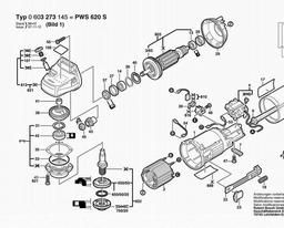 Bosch Angle Grinder PWS 620 S spare parts