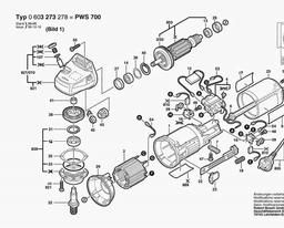 Bosch Angle Grinder PWS 700 spare parts