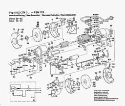 Bosch Bench Grinder PSM 125 spare parts
