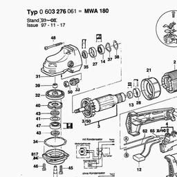 Bosch Combi-angle Grinder PWS 12-180 spare parts