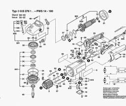 Bosch Combi-angle Grinder PWS 14-180 spare parts