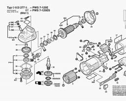 Bosch Angle Grinder PWS 7-125 E spare parts