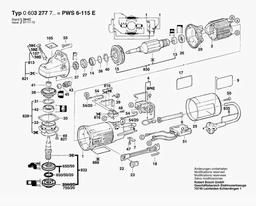 Bosch Angle Grinder PWS 6-115 E spare parts