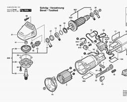 Bosch Combi-angle Grinder PWS 500 spare parts