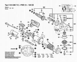 Bosch Angle Grinder PWS 13-125 CE spare parts