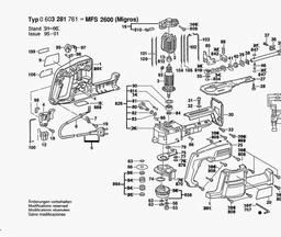 Bosch Pendulum Action Saw MFS 2600 spare parts