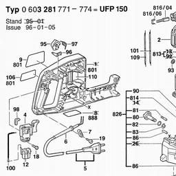 Bosch Diy All Purpose Saw UFP 150 spare parts