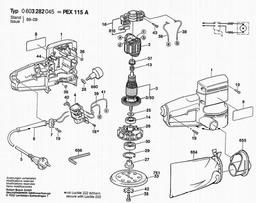 Bosch Random Orbital Sander PEX 115 A spare parts