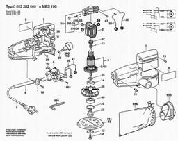 Bosch Random Orbital Sander PEX 115 A spare parts