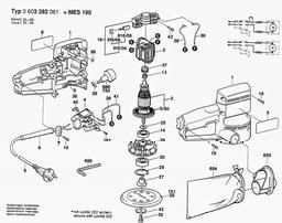 Bosch Random Orbital Sander PEX 115 A spare parts