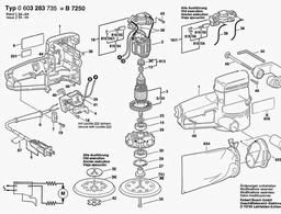 Bosch Random Orbital Sander B7250 spare parts