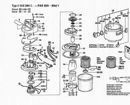 Bosch All Purpose Vacuum Cleane PAS 850 spare parts