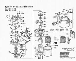 Bosch All Purpose Vacuum Cleane PAS 850 spare parts