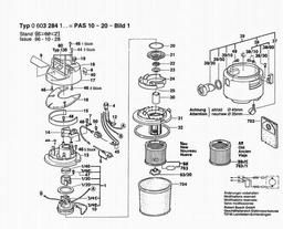 Bosch All Purpose Vacuum Cleane PAS 10-20 spare parts