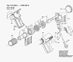 Bosch Hot Air Gun PHG 530-2 spare parts