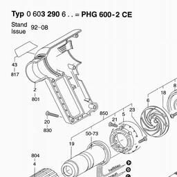 Bosch Hot Air Gun PHG 600-2 CE spare parts