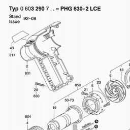 Bosch Hot Air Gun PHG 630-2 LCE spare parts