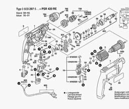 Bosch Atornilladora PSR 420 RE spare parts