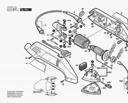 Bosch Delta Sander PDA 100 A spare parts