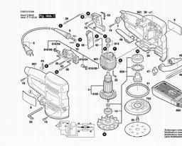 Bosch Random Orbital Sander 3107DVS spare parts