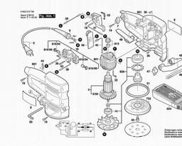 Bosch Random Orbital Sander 3107DVS spare parts