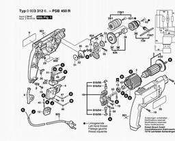 Bosch Percussion Drill PSB 450 R spare parts