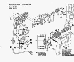 Bosch Percussion Drill PSB 13 R spare parts
