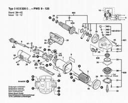 Bosch Angle Grinder PWS 9-125 spare parts