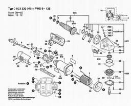 Bosch Angle Grinder PWS 9-125 spare parts