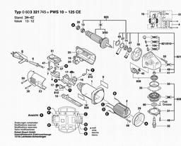 Bosch Angle Grinder PWS 10-125 CE spare parts