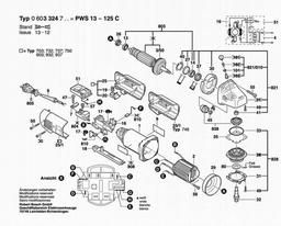 Bosch Universal Angle Grinder PWS 13-125 C spare parts