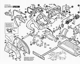 Bosch Circular Saw PKS 66 CE spare parts