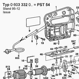 Bosch Jig Saw PST 54 spare parts
