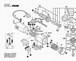 Bosch Angle Grinder PWS 13-125 CE spare parts